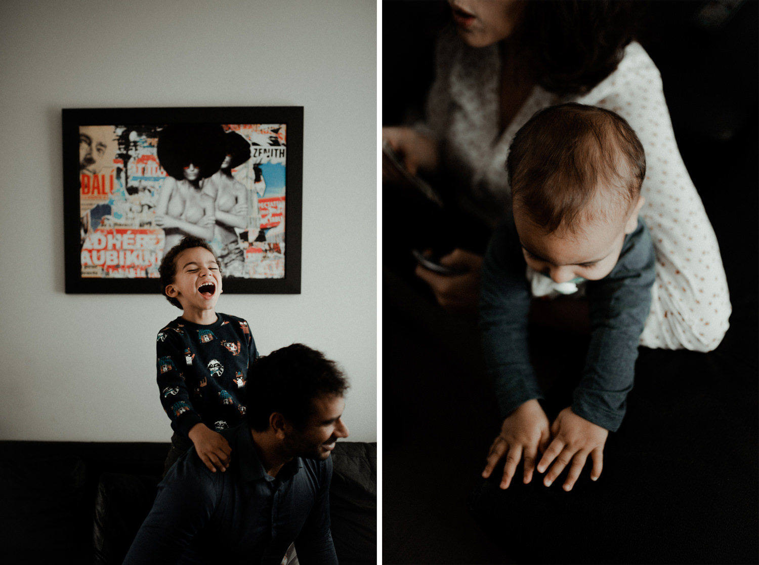 Reportage photo lifestyle famille qui joue en seine et marne